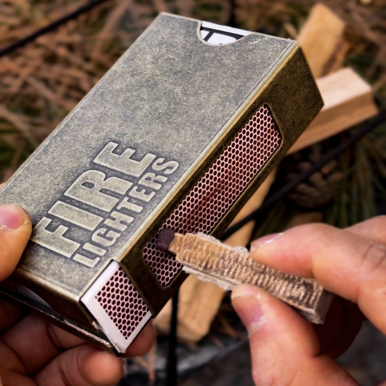 파이어라이터스 착화제 20개입 케이스 세트 캠핑 성냥 불쏘시개 장작 숯 점화제