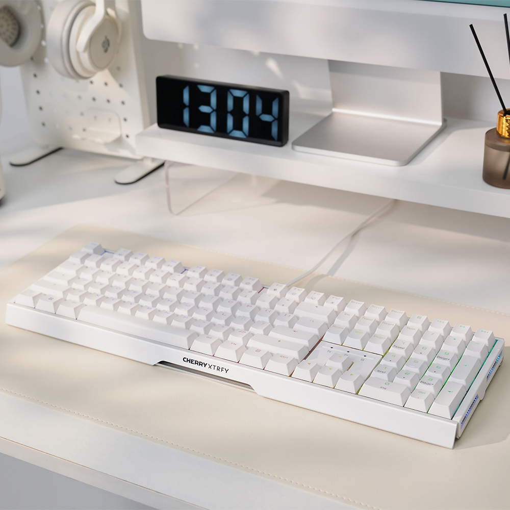 체리 MX 3.1 RGB 기계식 키보드 저소음 사무용 풀배열 화이트, MX2A 적축 - 상품 이미지