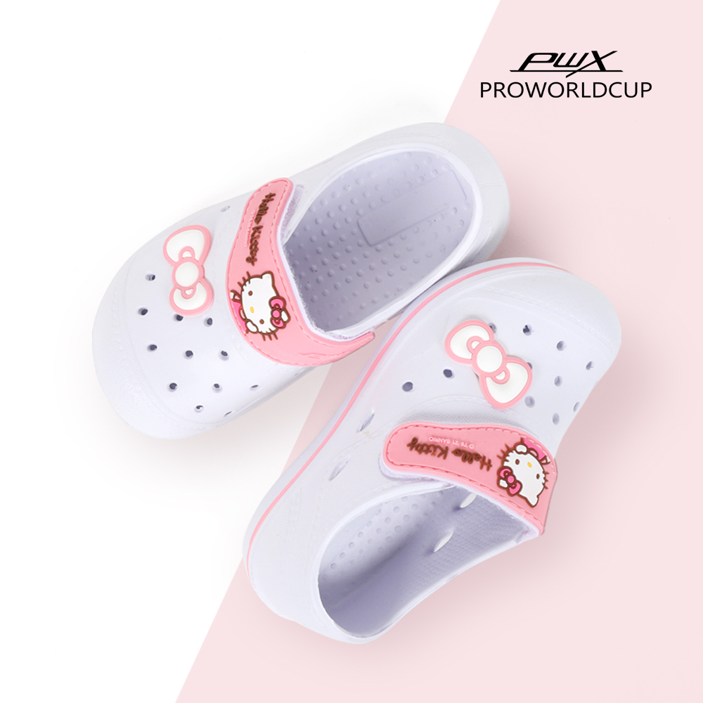 [PWX]프로월드컵키즈 헬로키티 핑벨EVA 논슬립실내화(WT) - 상품 이미지
