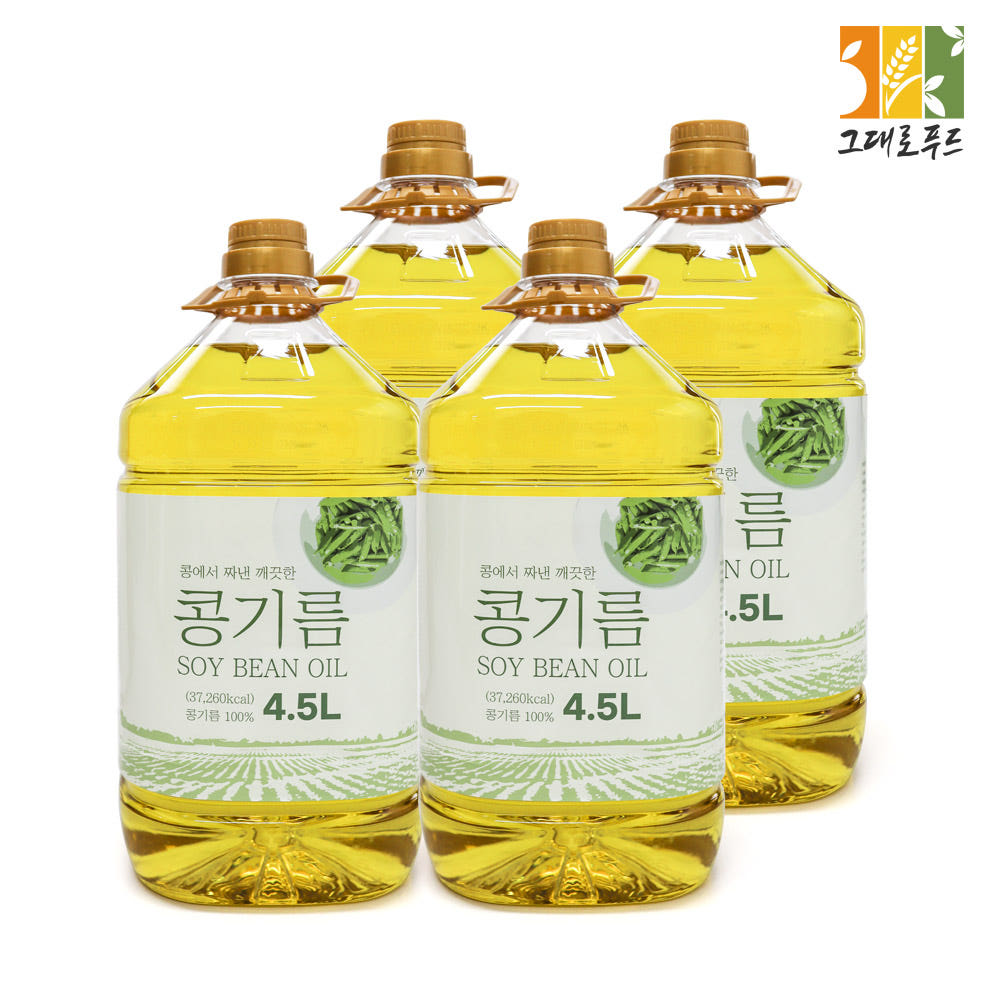 대두유 18L (4.5Lx4) 콩기름 식용유 가격 비교 그대로푸드 대두유 18L (4.5Lx4) 콩기름 식용유