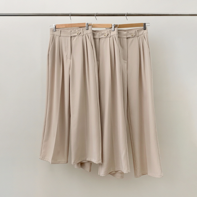 [S~2XL/숏,기본,롱] 리시 원버튼 포인트 유니크 빅와이드 트렌디 투핀턱 슬랙스 상세 이미지 73