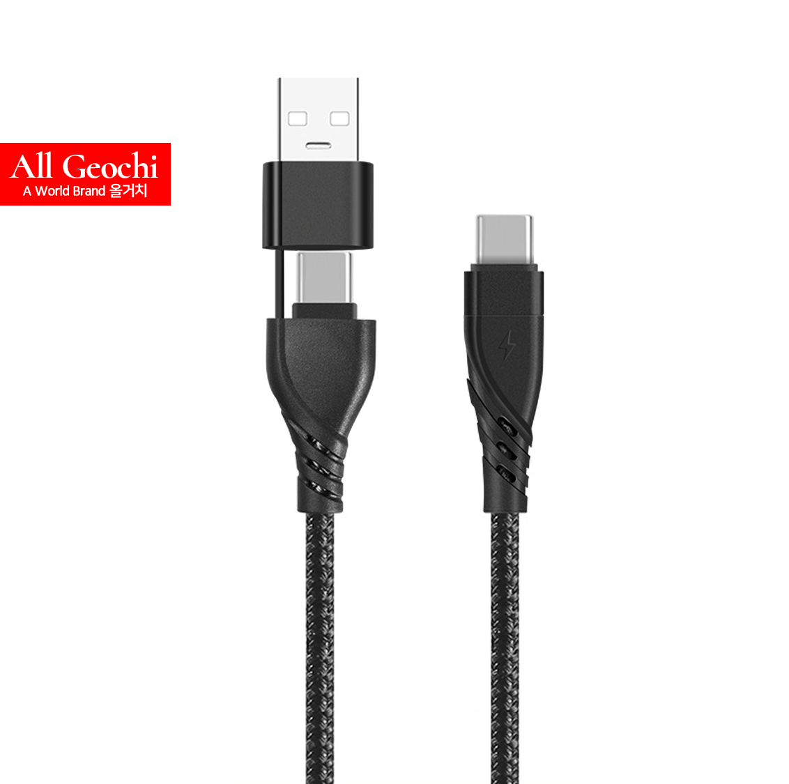 C to 8핀 케이블 USB-A 연결 27W 카플레이케이블 데이터전송 2in1 멀티 - 상세 이미지 2
