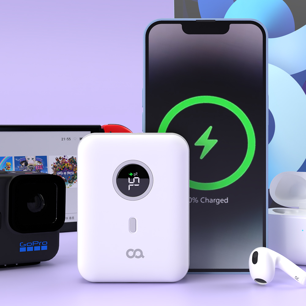 오아 퀵차지팩 보조배터리 10000mAh 22.5W 고속충전 휴대용 미니 여행용 충전기 대용량 기내반입 - 상세 이미지 3