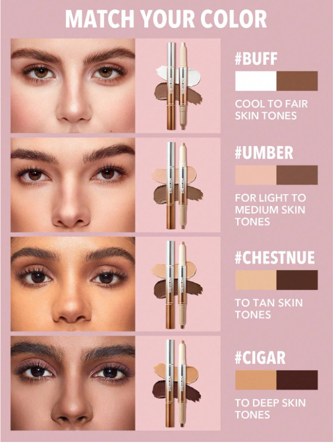 쉬글램 파인 라인 2in1 노즈 컨투어 하이라이트 펜 - 하이라이터 쉐딩 듀얼 - 상세 이미지 2