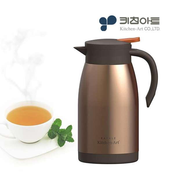 키친아트 라팔 골드메탈 스텐 보온 보냉 포트 주전자 1000ml - 상품 이미지