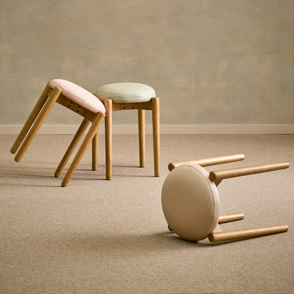 [보조의자] 미코하임 마카롱 원목 다용도 스툴 의자 식탁 인테리어 카페 화장대 체어 그린(내추럴)