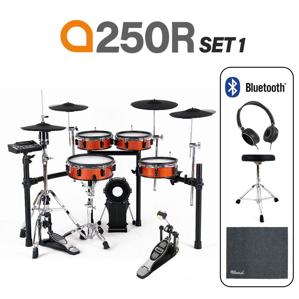Artesia Pro 아르테시아 전자드럼 A250R SET1 올메쉬 리얼하이햇 풀패키지 고급형 - 상품 이미지