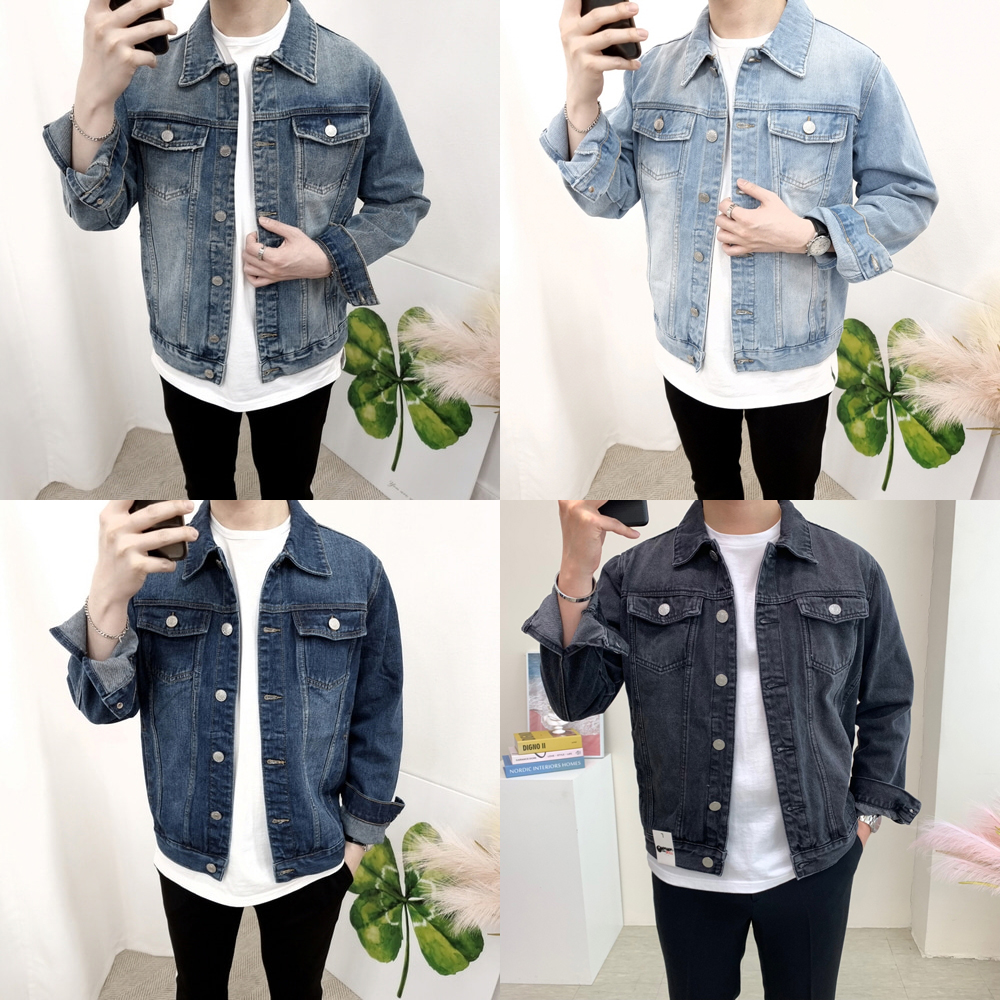 남자청자켓 연청 중청 진청 흑청 그레이 노멀 워싱 남자데님자켓 제품 이미지