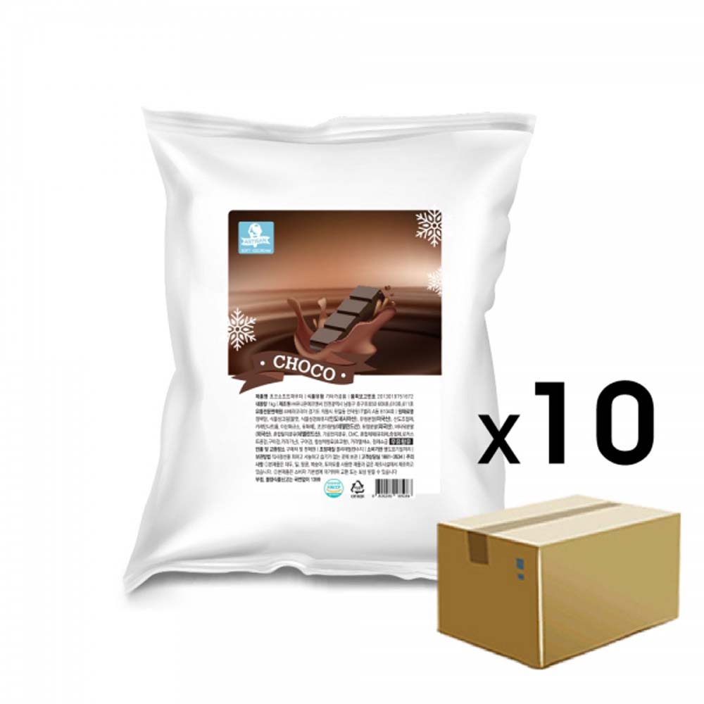 아티산 초코 아이스크림 파우더 1kg X 10개 소프트믹스 카페 아이스크림 분말 - 메인 이미지