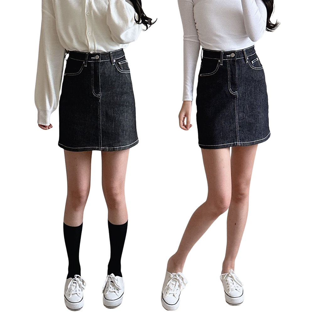 여성 스커트 여름 가을 롱 미니 청치마 면 밴딩 미디 플리츠 키작녀 빅사이즈 치마