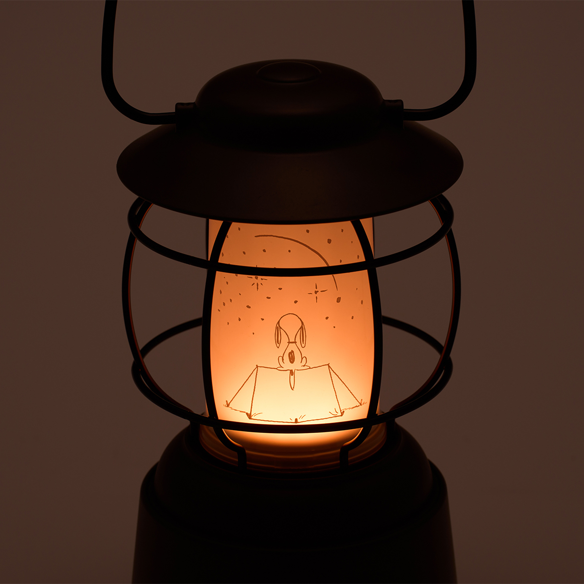 로고스 스누피 LED 랜턴 캠핑 충전식 휴대용 차박 조명 호롱불 무드등