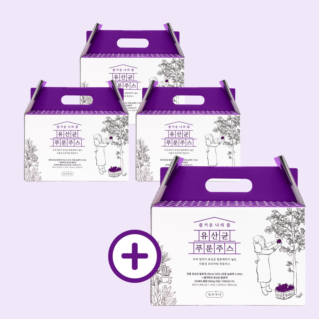 3+1 즐거운나의즙 유산균 임산부 아기 즐나즙 푸룬 주스