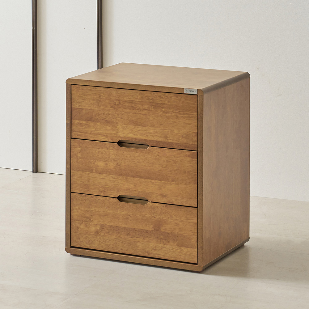 진저 3단 원목 협탁 침대 서랍형 협탁 침실 선반