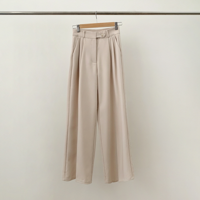[S~2XL/숏,기본,롱] 리시 원버튼 포인트 유니크 빅와이드 트렌디 투핀턱 슬랙스 상세 이미지 77