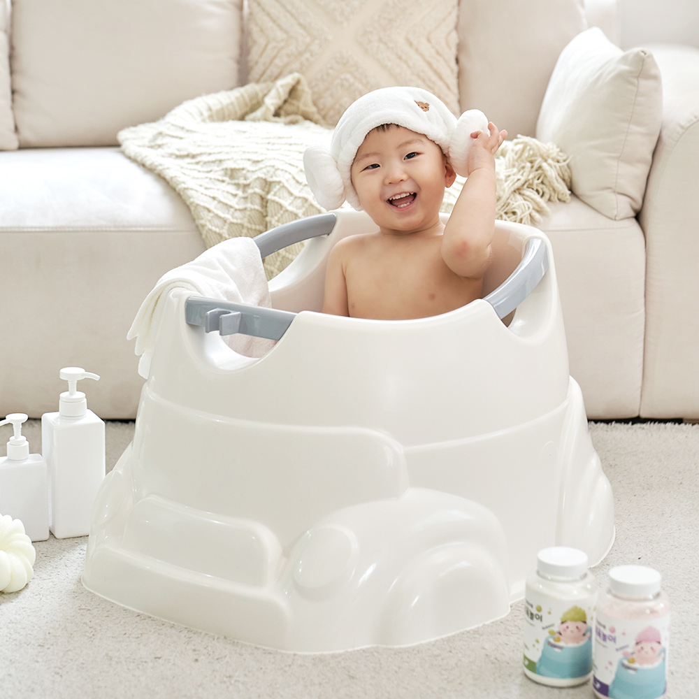 허그붕붕 아기욕조 국내생산 샤워기거치 유아욕조 신생아 목욕