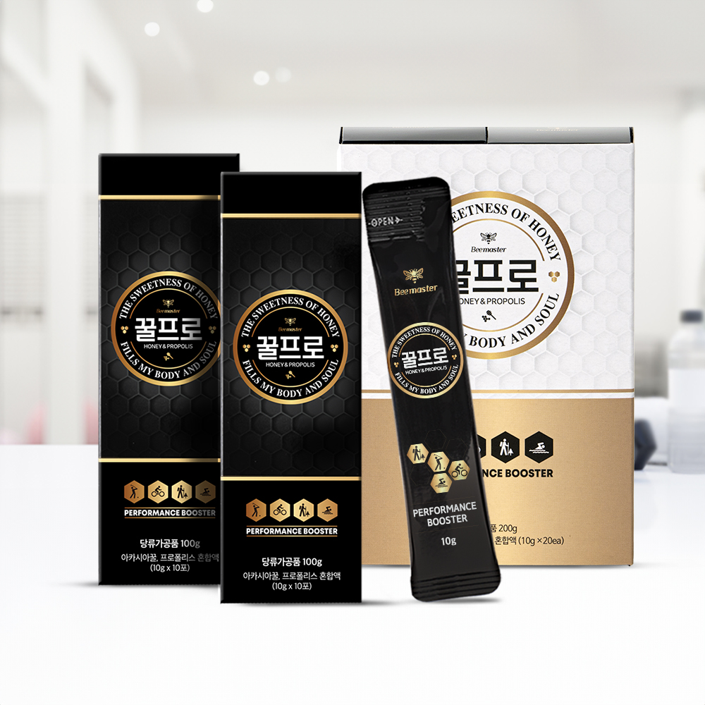 비마스터 꿀프로 프로폴리스 함유 천연 아카시아 꿀스틱 10g 20포