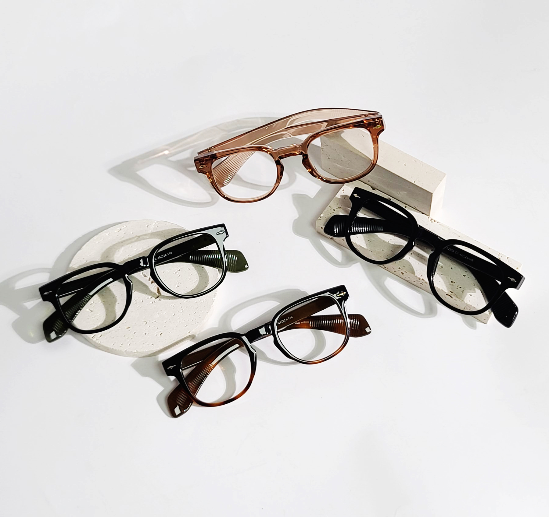 블루라이트 차단 빅사이즈 대두 사각 두꺼운 뿔테 안경 투명 - 상세 이미지 2