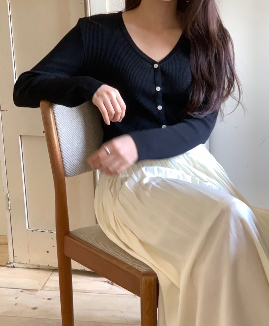 파운더스 오브리 가디건, 슬림핏 브이넥 한여름 착용 가능 5colot 상세 이미지 20