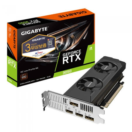 GIGABYTE 지포스 RTX 3050 UD2 OC D6 6GB Nano LP 피씨디렉트