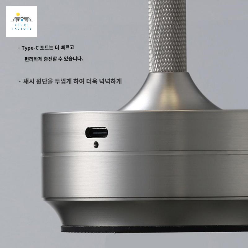 스탠드 센서 카페 밝기 바 램프 레스토랑 스틸 조절 테이블 메탈 충전식 무선 조명 터치램프 - 상세 이미지 3