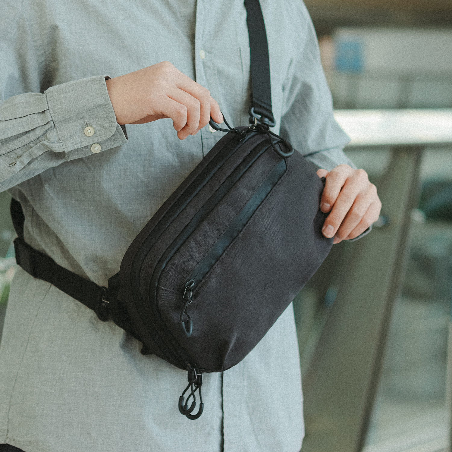 에가든 트래블러 여행용 슬링백 크로스백 힙색 멀티파우치