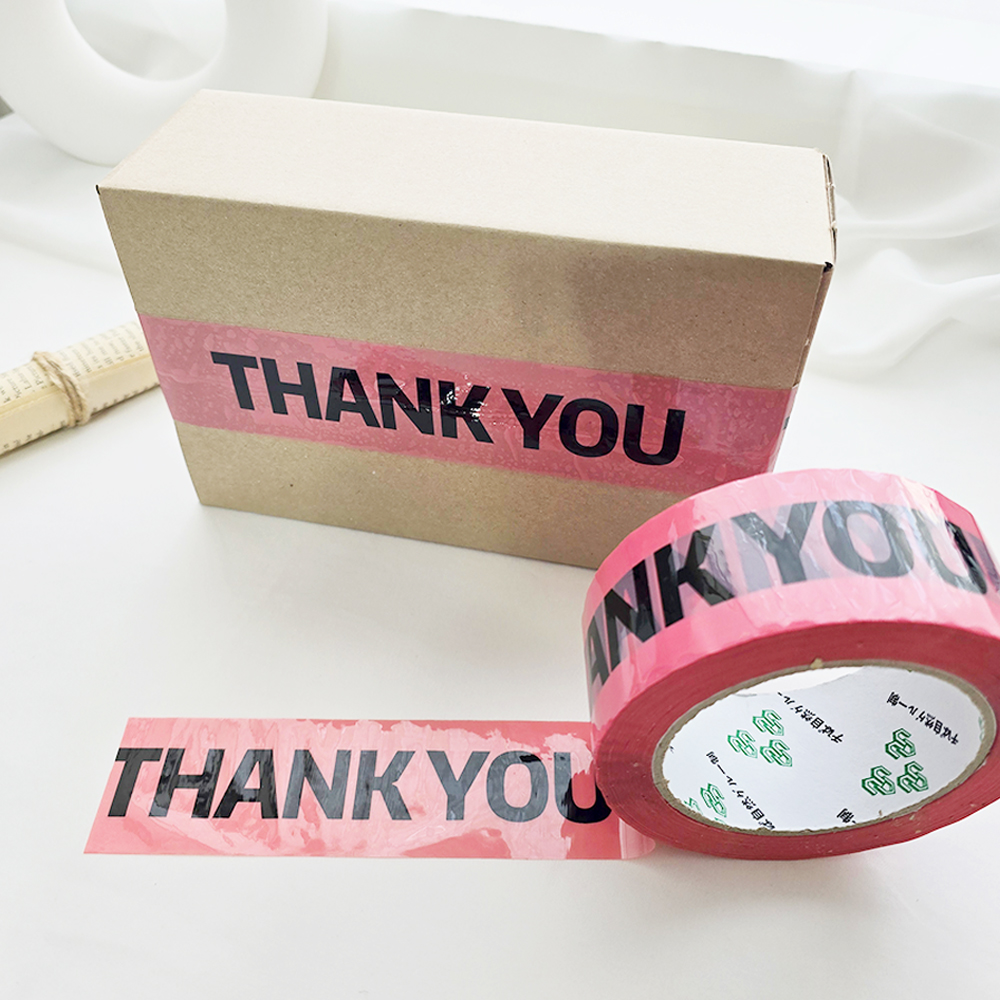 디자인 박스 테이프 컬러 박스 테이프 OPP 1개, 45mm x 100m, 흰색바탕-블랙글자 (BT01) 이미지 3