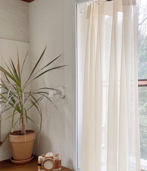 발레리나 쉬폰 속커튼 차르르 아이방 여아 남아 빈티지 레트로 아이보리