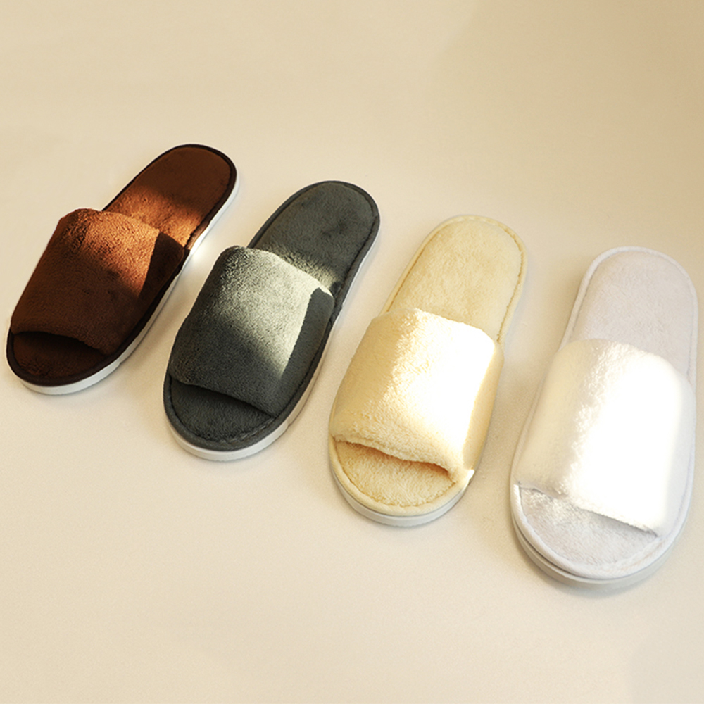 고급 푹신한 호텔 손님용 실내 슬리퍼 여행용 비행기 기내 실내화 2세트