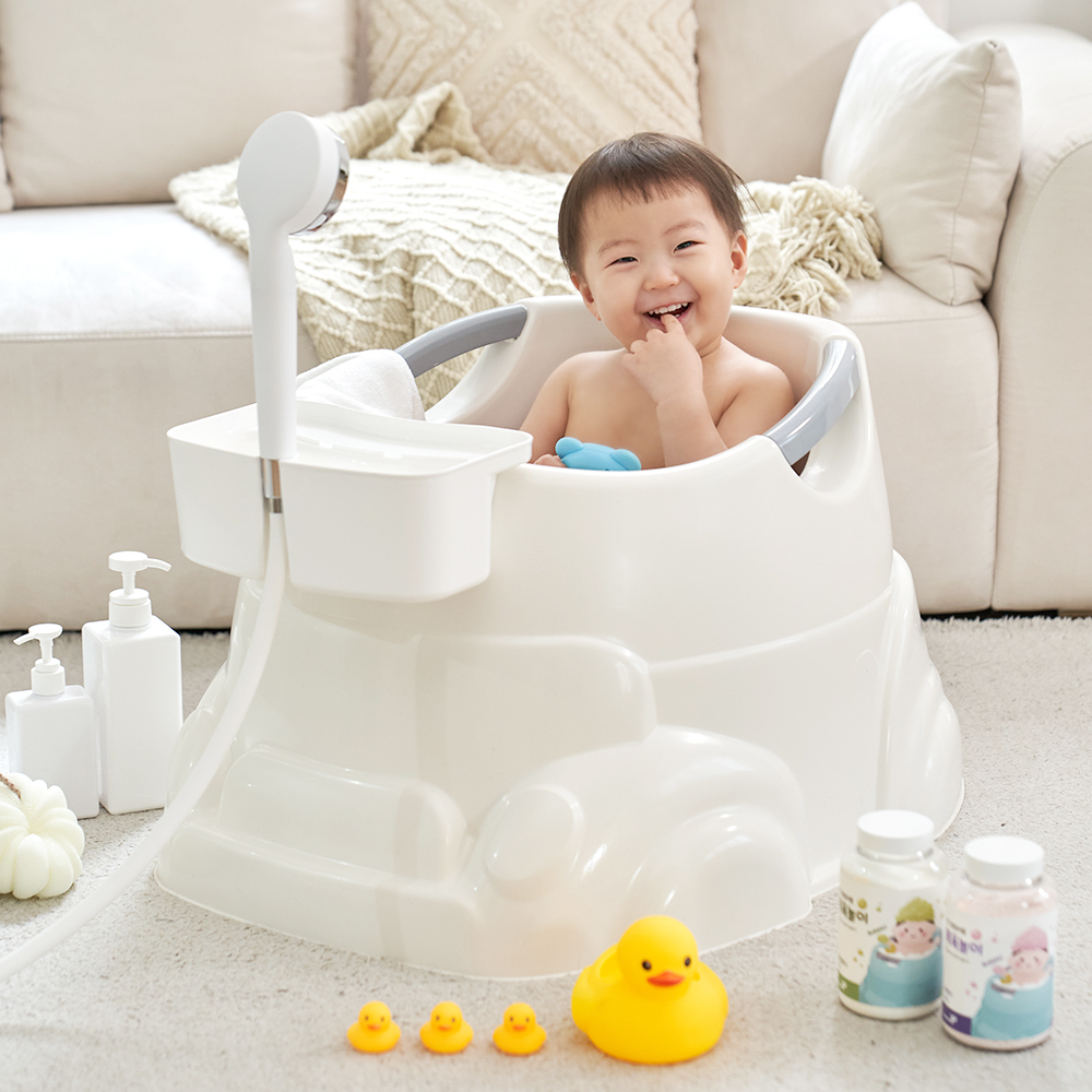 허그붕붕 아기욕조 국내생산 샤워기거치 유아욕조 신생아 목욕