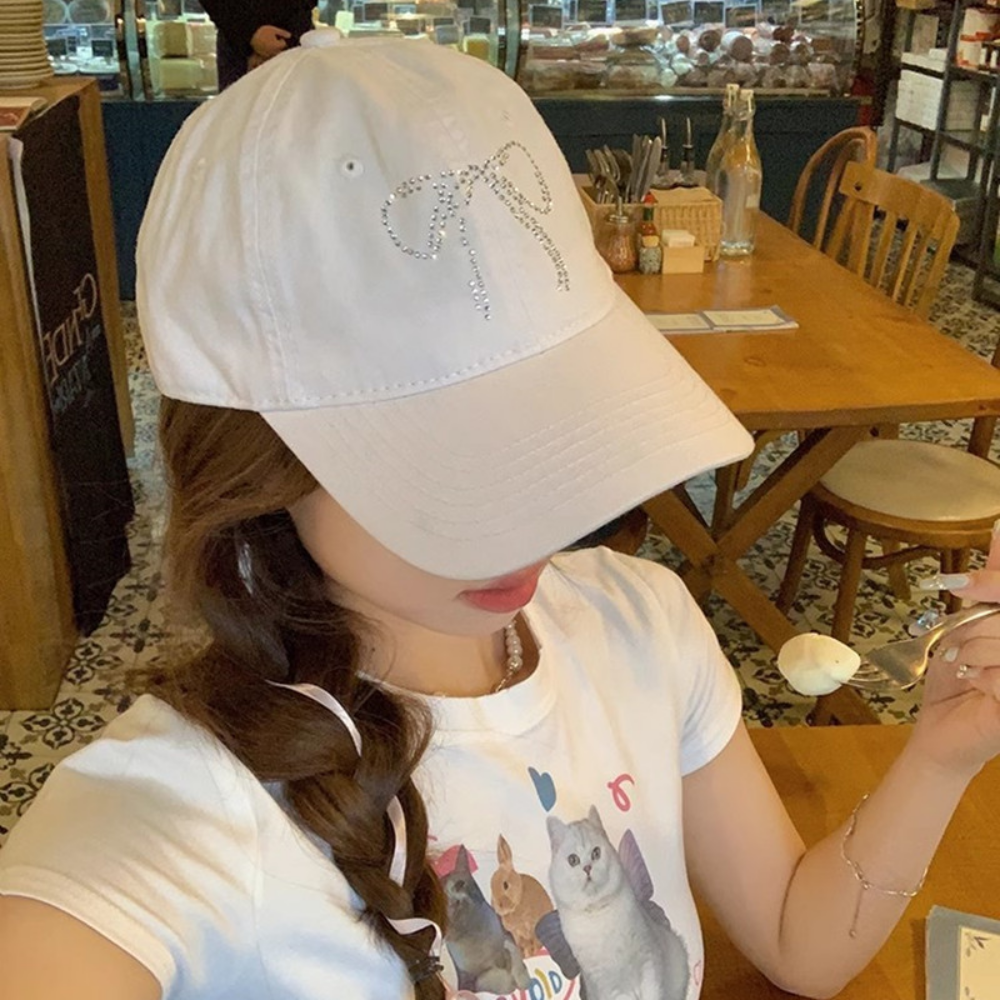 리몬 모자 여자 볼캡 연예인 소두 깊이 깊은 얼굴작아보이는 화이트 핑크 블랙 아이보리 - 상세 이미지 5