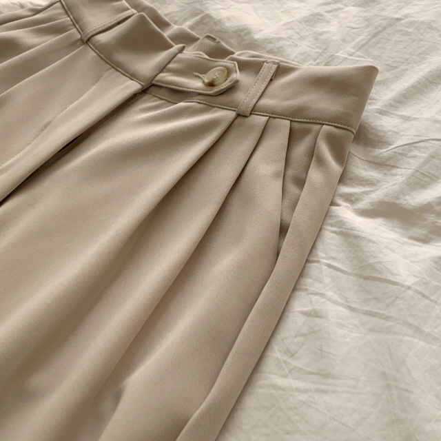 [S~2XL/숏,기본,롱] 리시 원버튼 포인트 유니크 빅와이드 트렌디 투핀턱 슬랙스 상세 이미지 63