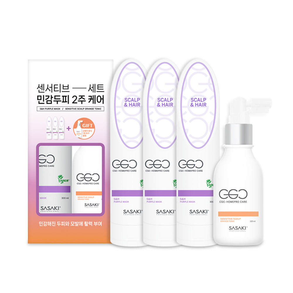 사사키 CGC 퍼플마스크 300ml x3+오렌지토닉 120ml 센서티브 한정판 2종 세트 - 상세 이미지 2
