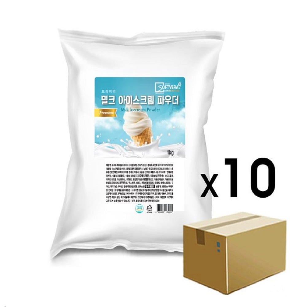 소프트베라 프리미엄 밀크아이스크림 파우더 1kg 10개 - 상품 이미지
