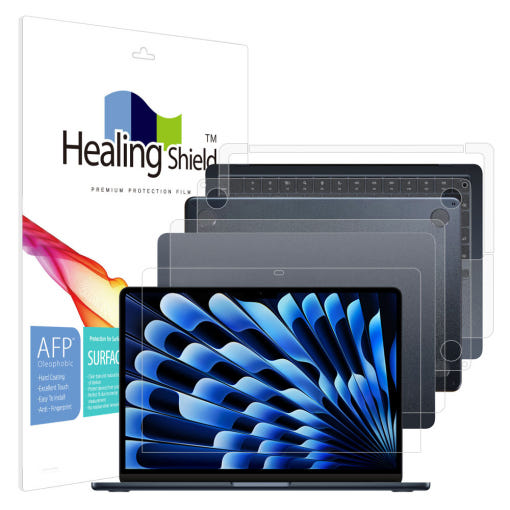 맥북 보호 필름 부착 사진