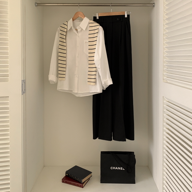 [S~2XL/숏,기본,롱] 리시 원버튼 포인트 유니크 빅와이드 트렌디 투핀턱 슬랙스 상세 이미지 70