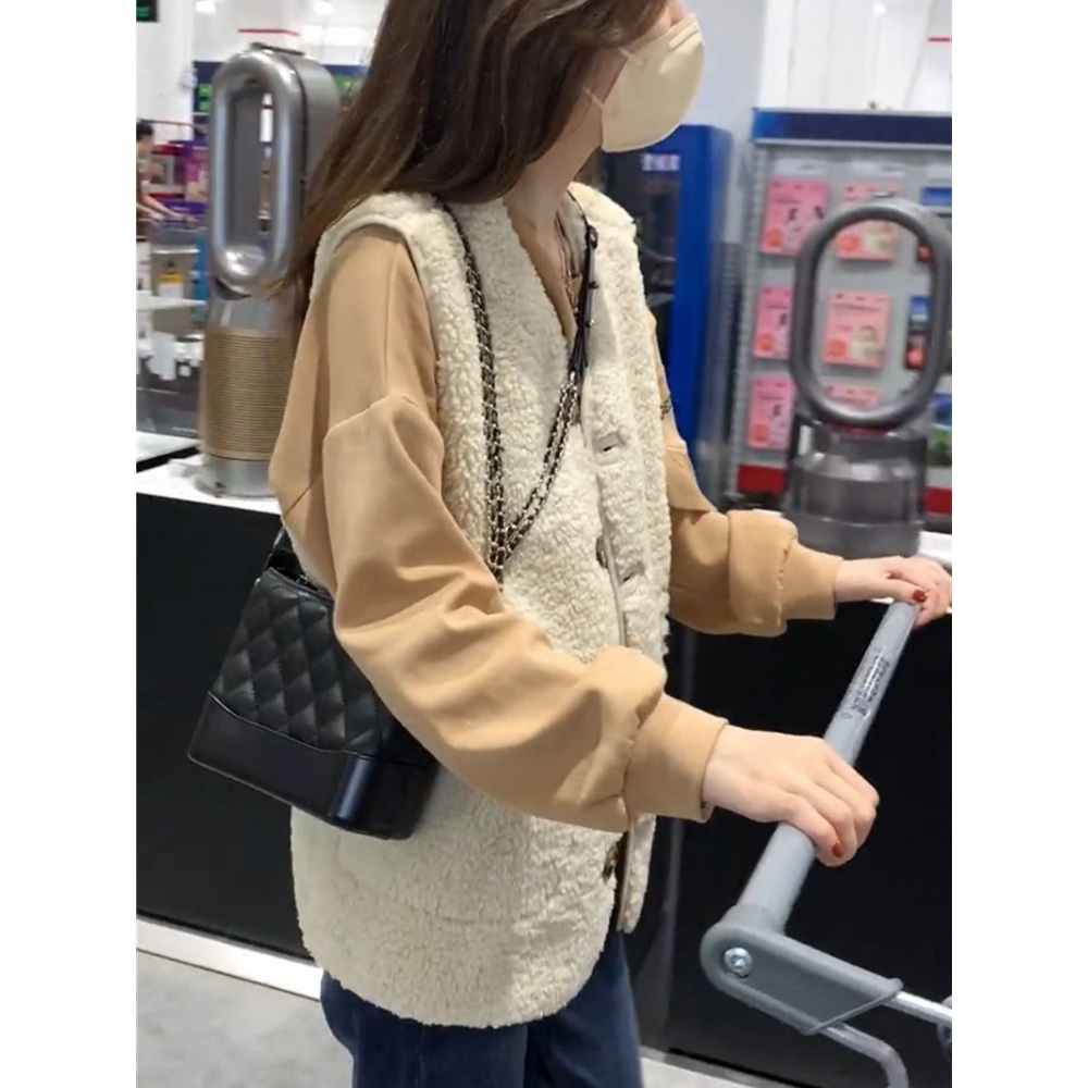 여자연예인 양털 조끼 베스트 데일리 레이어드 캐주얼 4컬러 이미지 6