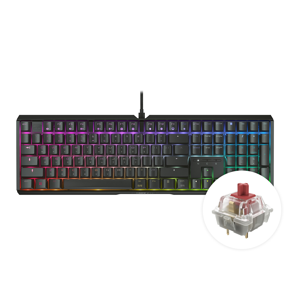 체리 MX 3.1 RGB 기계식 키보드 저소음 사무용 풀배열 블랙, MX2A 저소음적축 - 상세 이미지 3