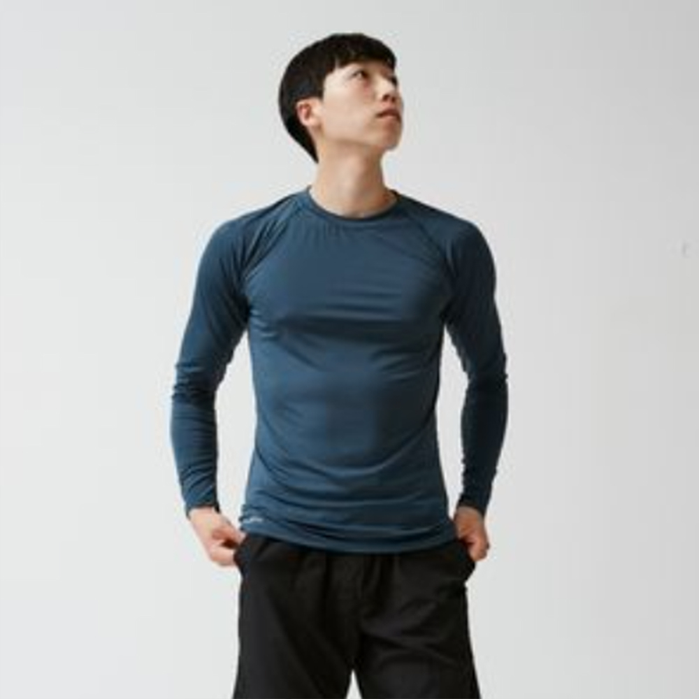 운동 티셔츠 헬스 이너 웨어 짐웨어 상의 티 기능성 러닝 긴팔 여름 시원한 봄 가을 무지 - 상품 이미지