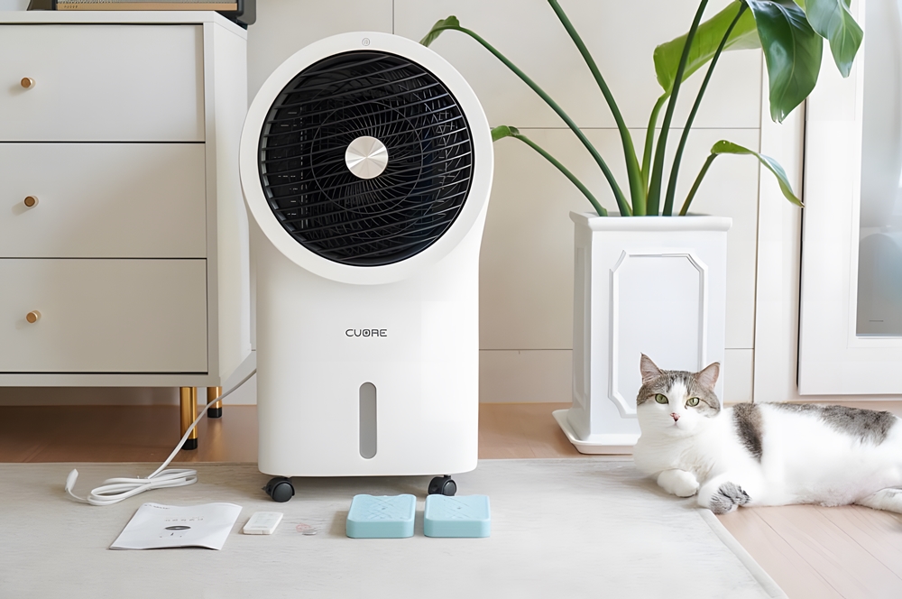 까르페 1구 냉풍기 쿠오레 에어쿨러 가정용 전기 얼음 선풍기 - 상세 이미지 2