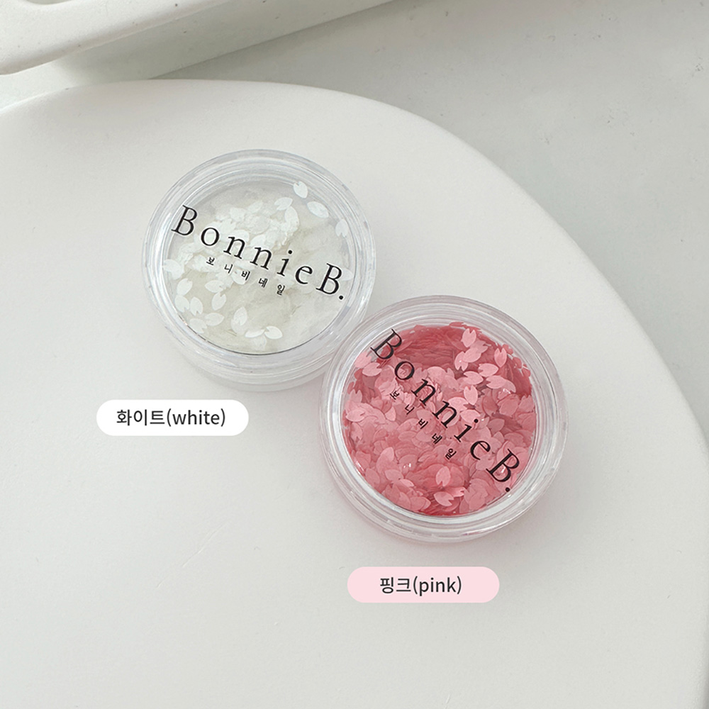 보니비 화이트 벚꽃 봄 네일글리터 꽃잎 벚꽃네일 - 상세 이미지 5