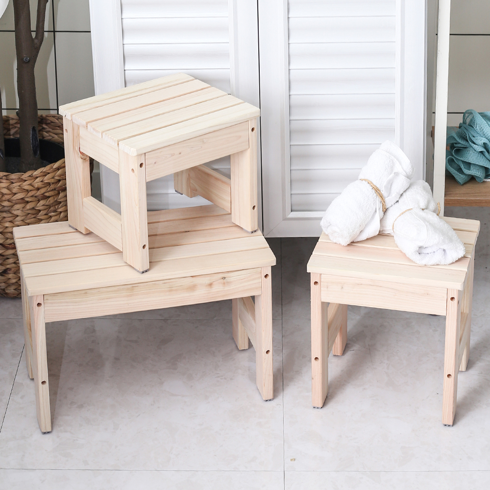 편백나무 욕실의자 피톤치드 히노끼 원목 화장실 목욕의자