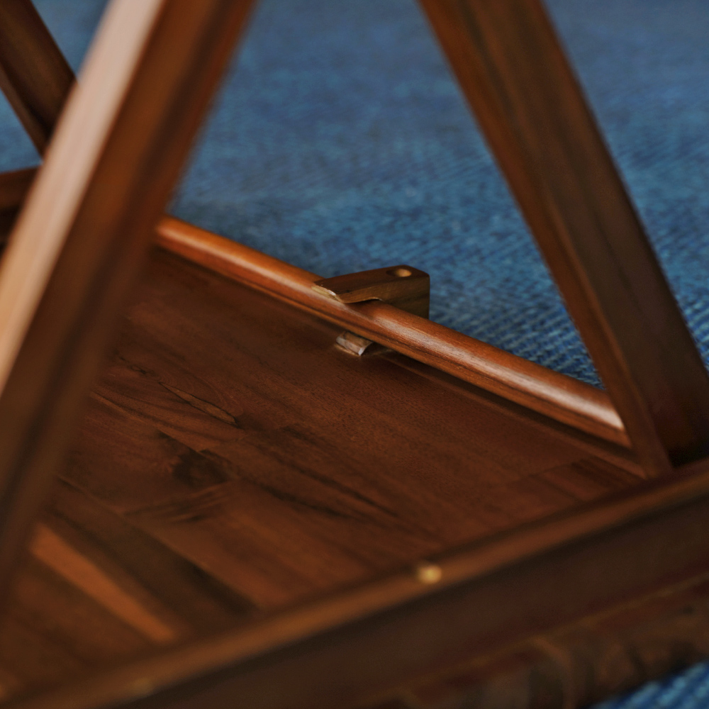 에이든 티크 접이식 테이블 - 브라운