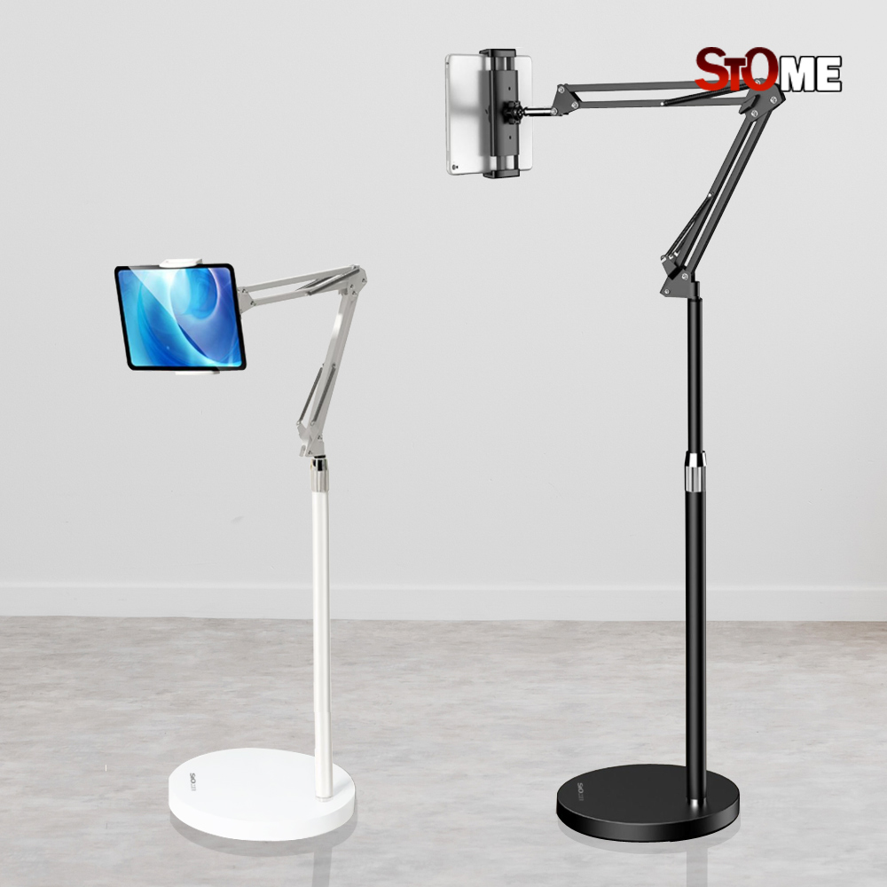 핸드폰 거치대 탄소강 스탠드 침대 누워서 태블릿 자바라 각도조절 원형