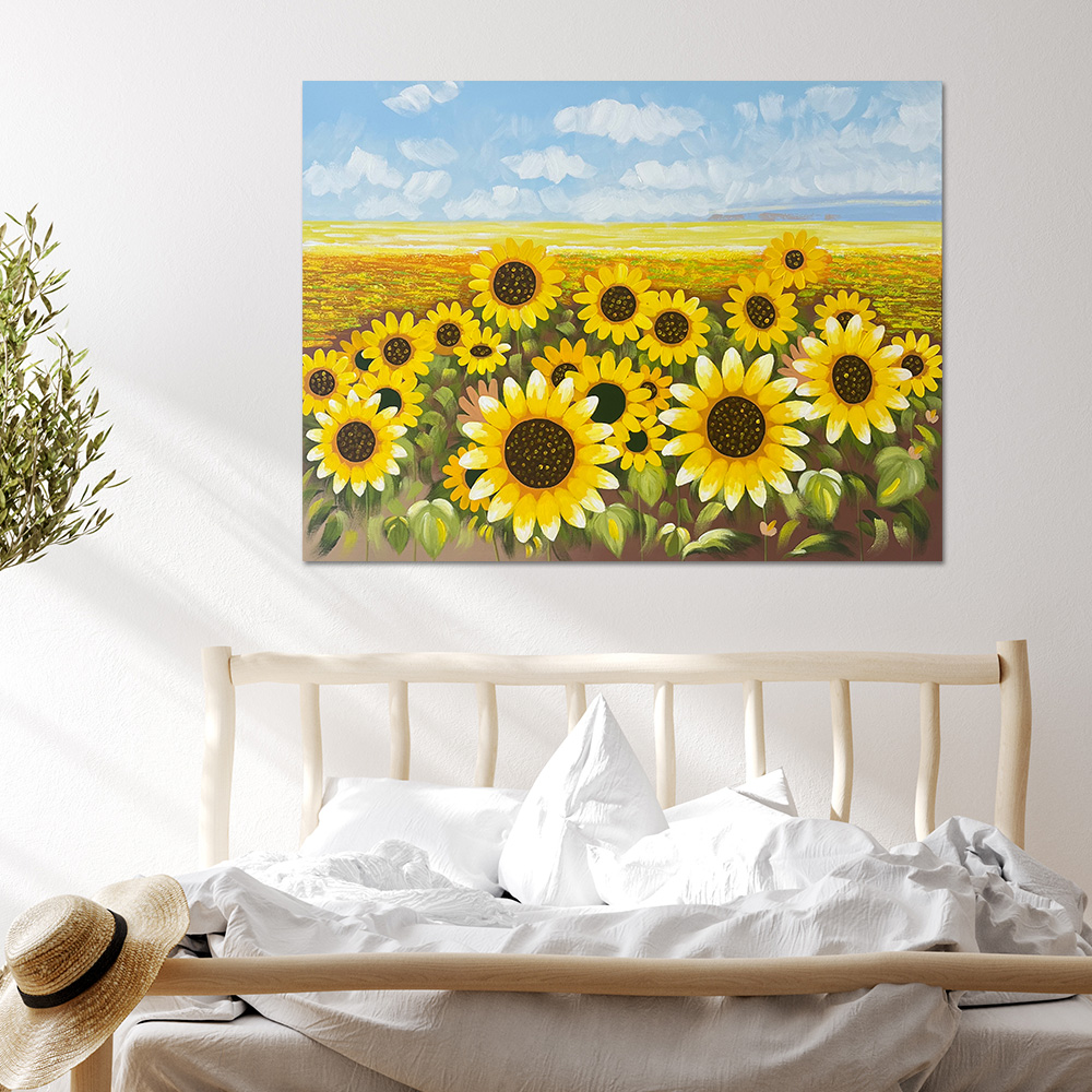 [Gallery Edition] 복을 부르는 해바라기 그림 액자 거실 침실 현관 풍수 액자 이미지 7