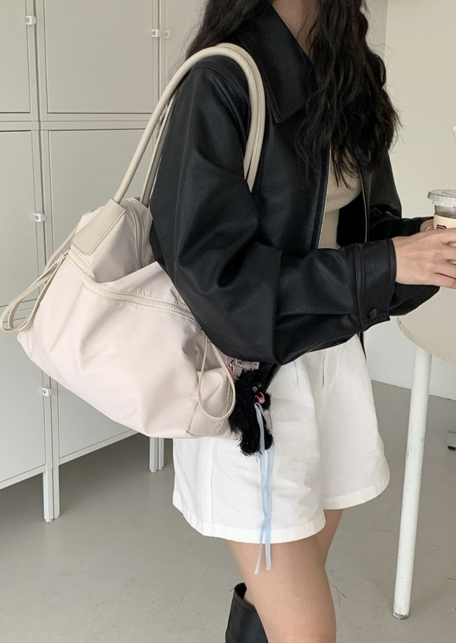 나일론 경량 투웨이 빅 쇼퍼 숄더백 직장인 여행 운동 보부상 천 가방 - 상세 이미지 3