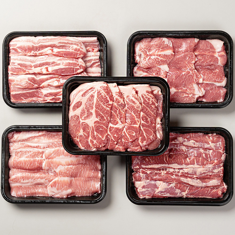 국내산 한돈 돼지고기 삼겹살 목살 항정살 가브리살 갈매기살 캠핑음식