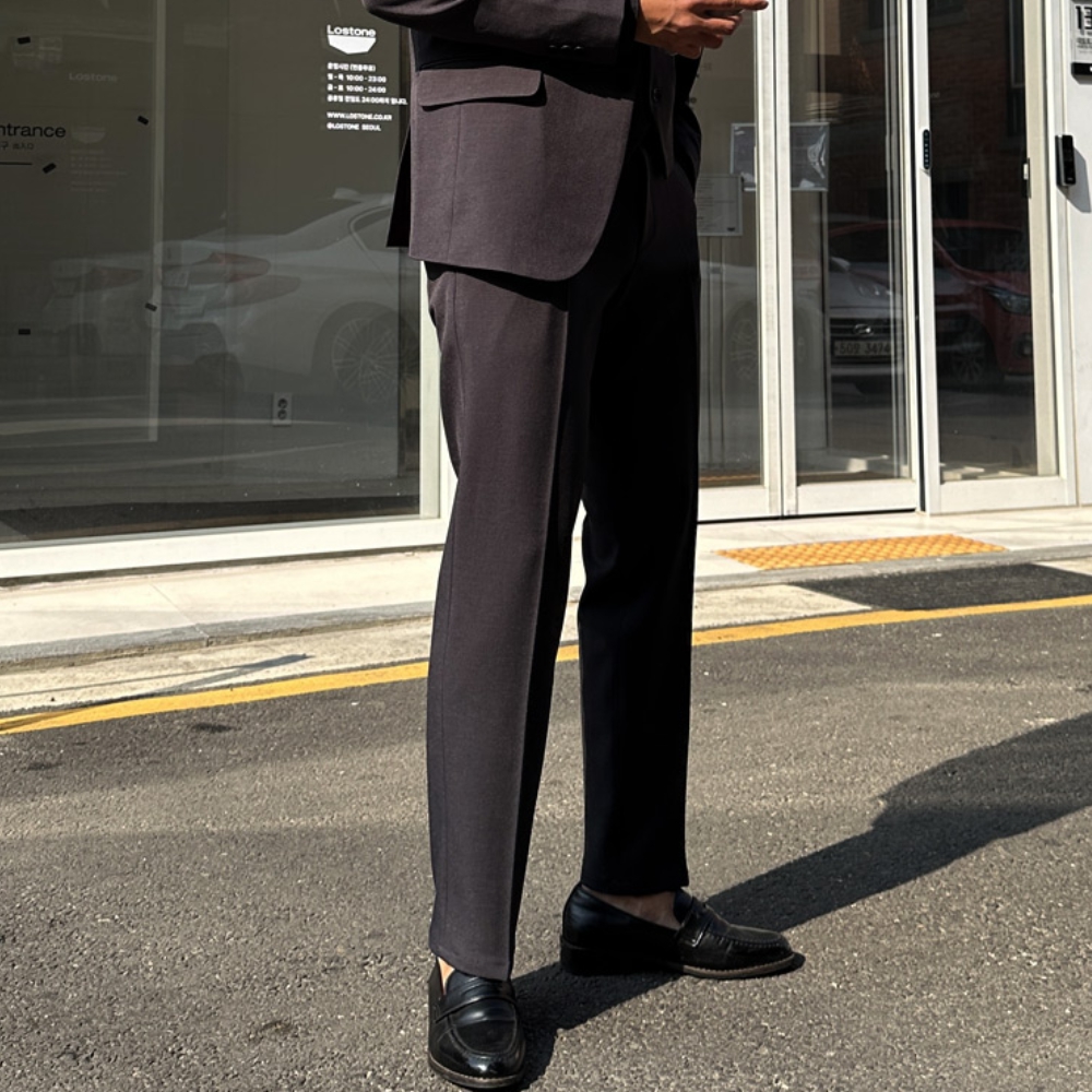 남자 피머 봄 가을 사계절 스판 정장 슬랙스 바지 7컬러 - 상세 이미지 5