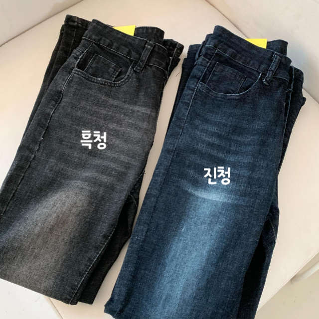 [여성청바지] 사계절 캣워싱 스판 부츠컷 청바지 - 상세 이미지 4