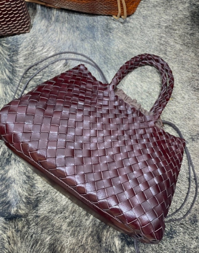 프리미엄 소가죽 라탄 드래곤 핸드메이드 뱀부 위빙 쇼퍼 토트백 왕골 가방