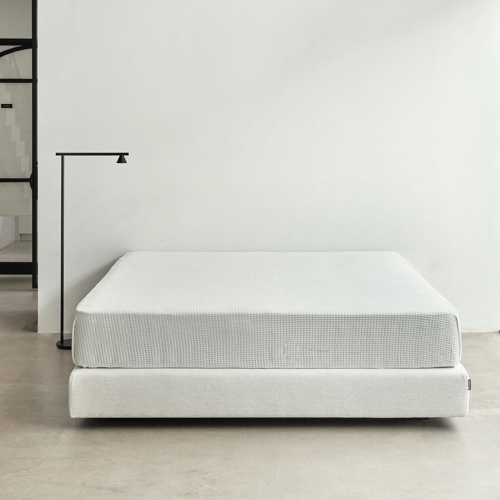 슬립퍼 라인 무헤드  침대 프레임 저상형 파운데이션 패브릭 침대 슈퍼싱글 S/SS